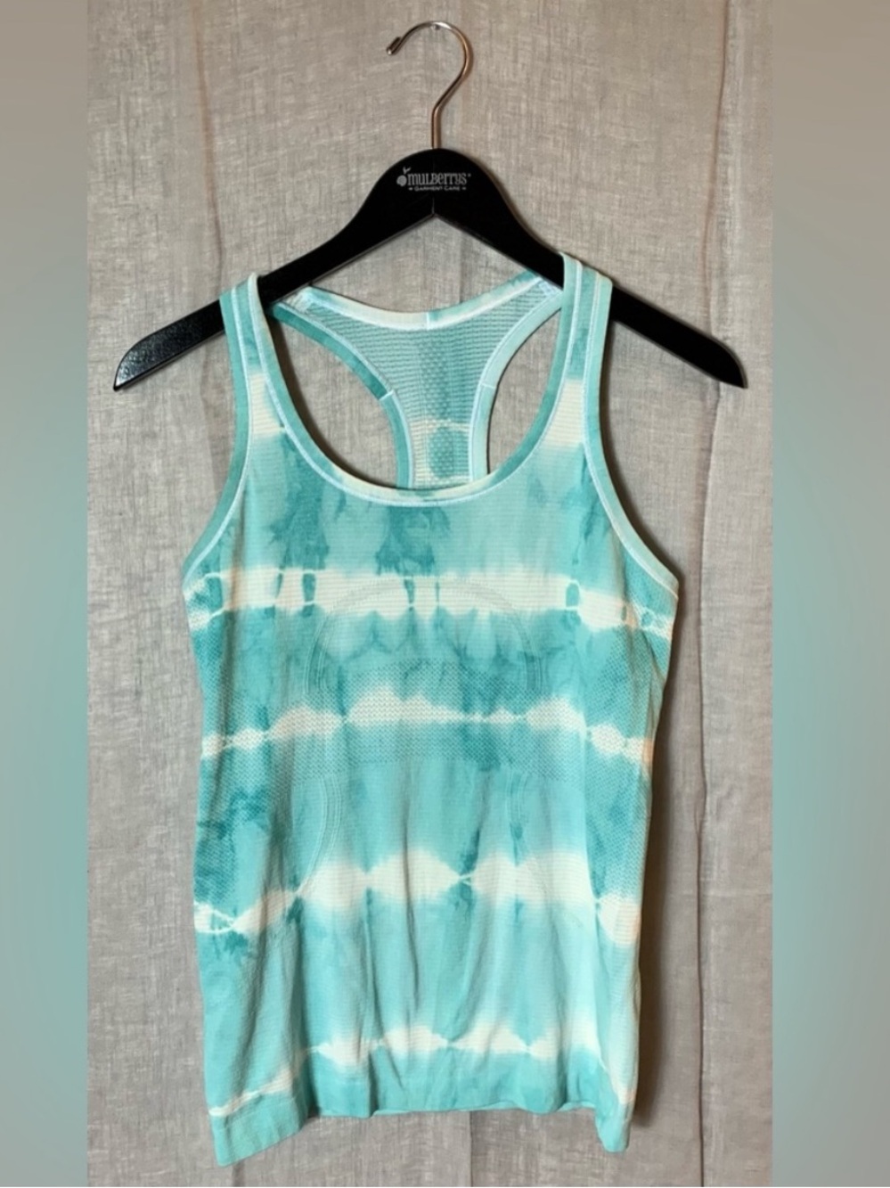 lululemon athletica • swiftly racerback tank in heathered tranquil blue size 6